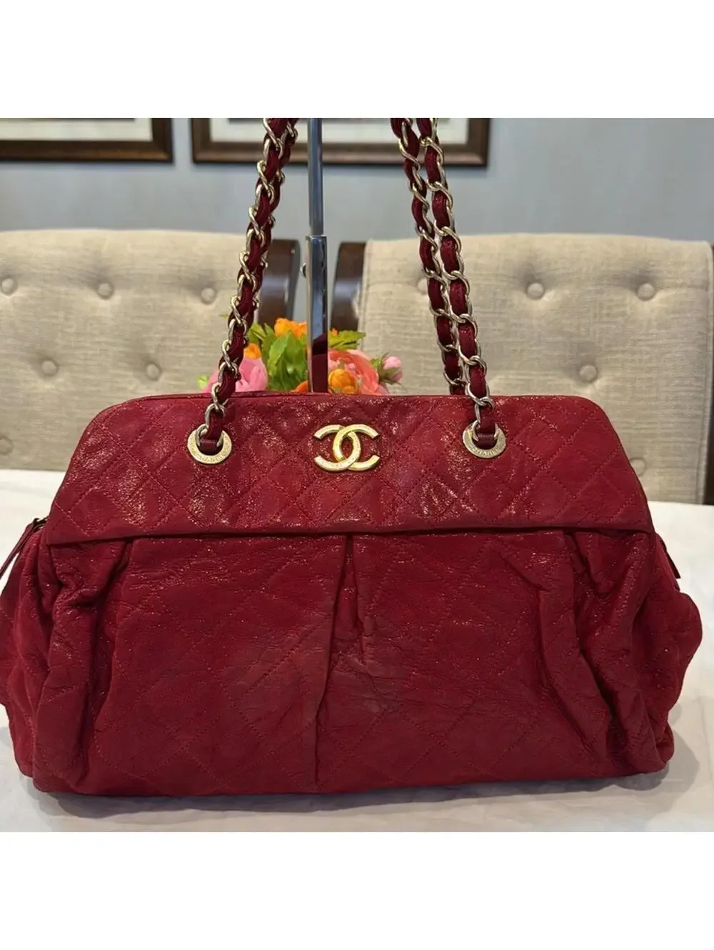 Authentic Chanel Matelasse shoulder bag